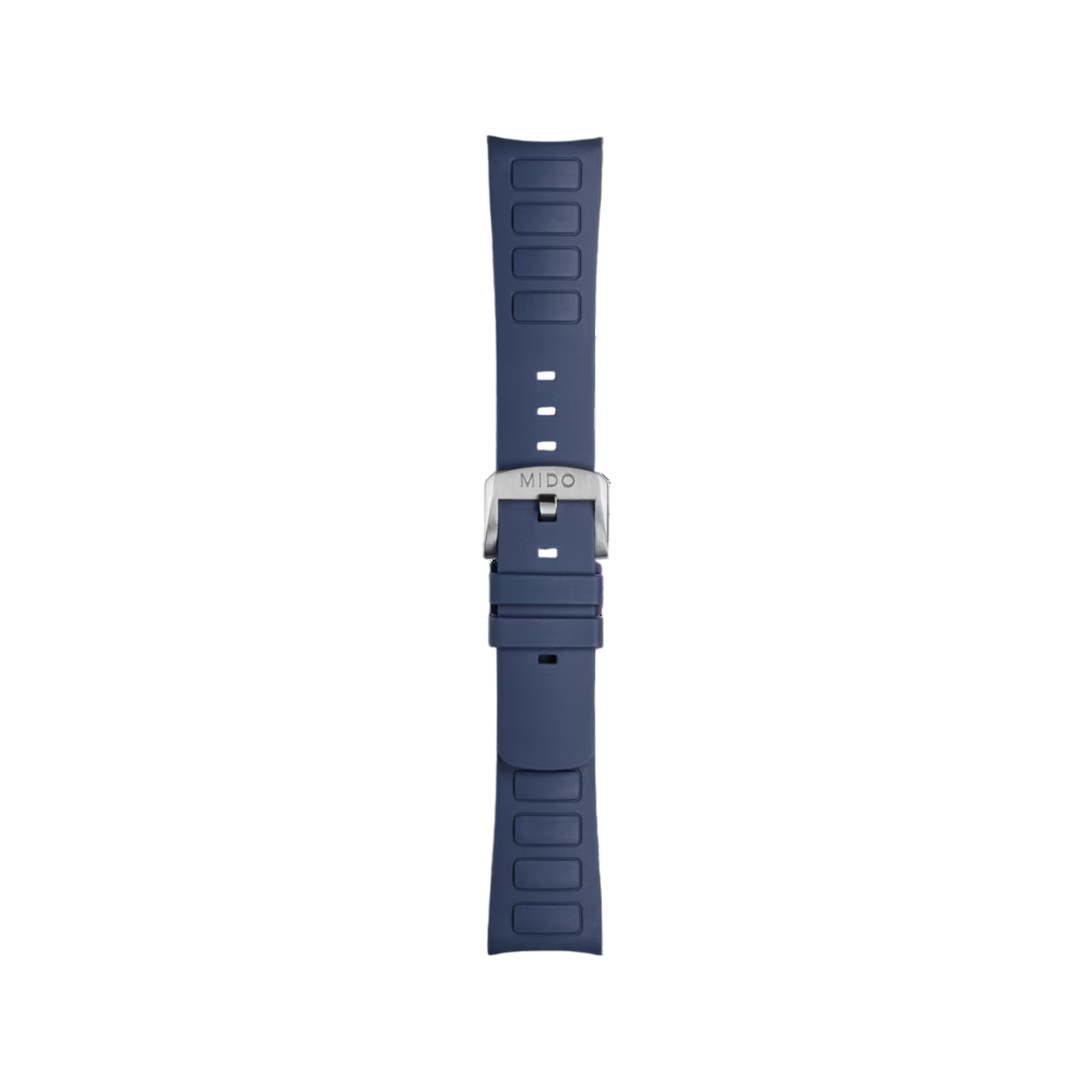 MIDO Multifort TV Big Date Blue Rubber Strap 22mm | M852.018.728