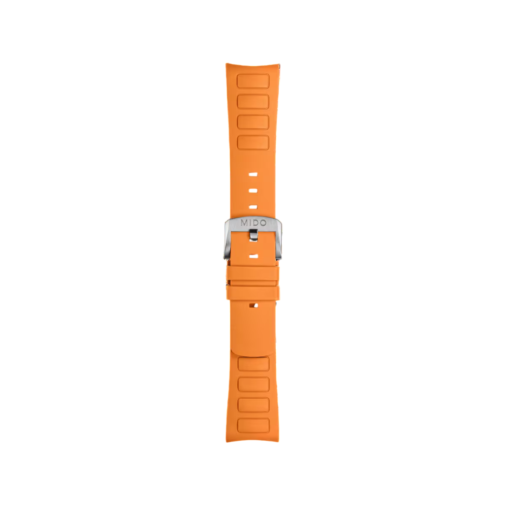 MIDO Multifort TV Big Date Orange Rubber Strap 22mm | M852.018.730