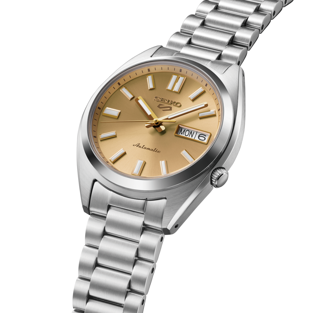 SEIKO 5 Sports Automatic "Gold Cufflinks" Dial Day-Date SNXS Series | SRPL59