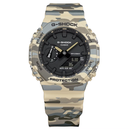CASIO G-SHOCK ANALOG-DIGITAL 2100 Series Desert Camouflage | GA2100CM-5A