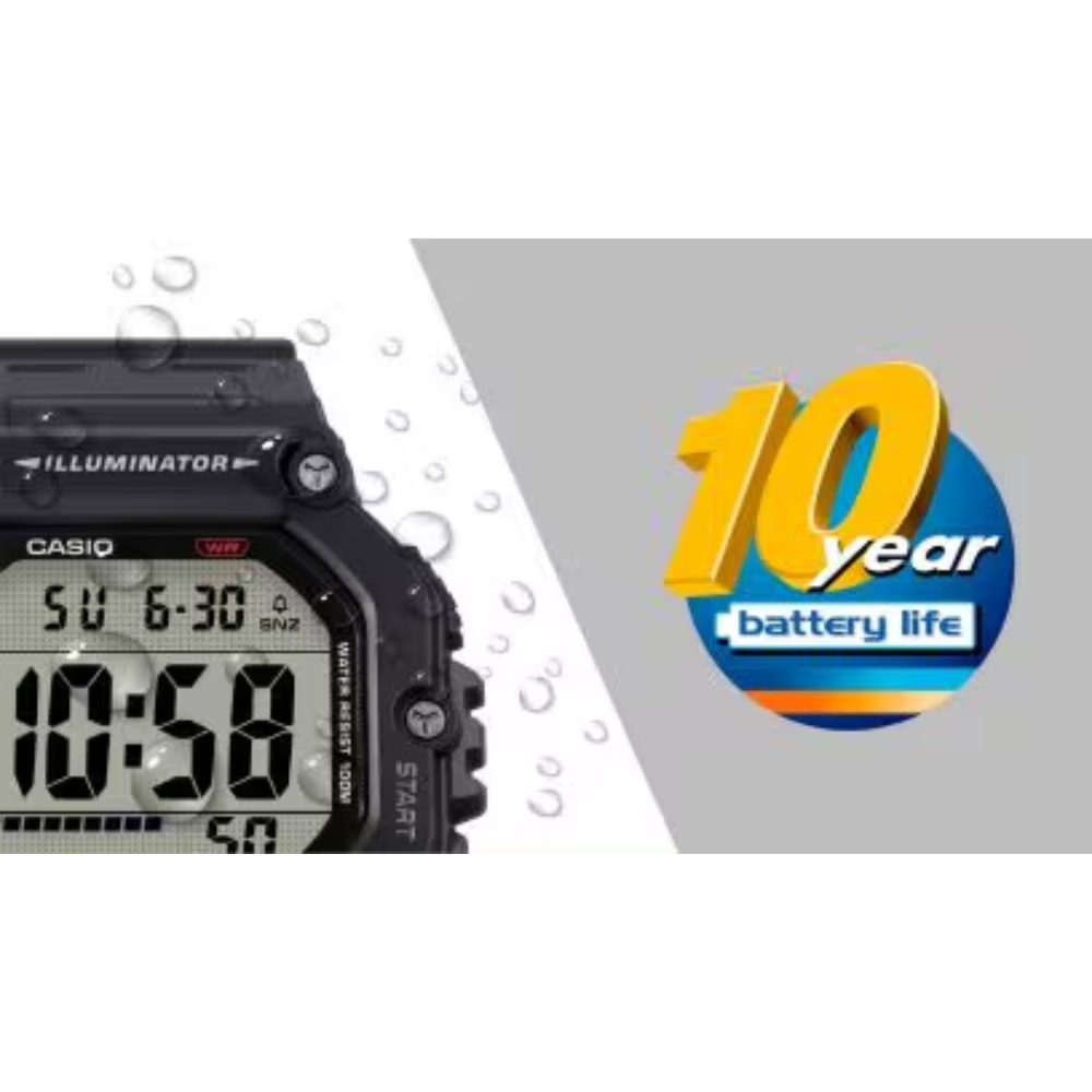 CASIO ILLUMINATOR Olive Green Resin Strap | AE1600HX-3AV