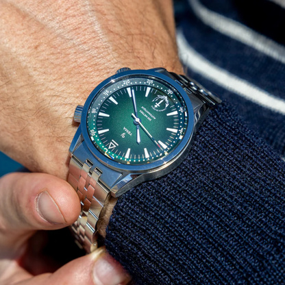 YEMA Navygraf PAN Charles de Gaulle Green Dial 38.5mm | YNAV25CDG-ZMS