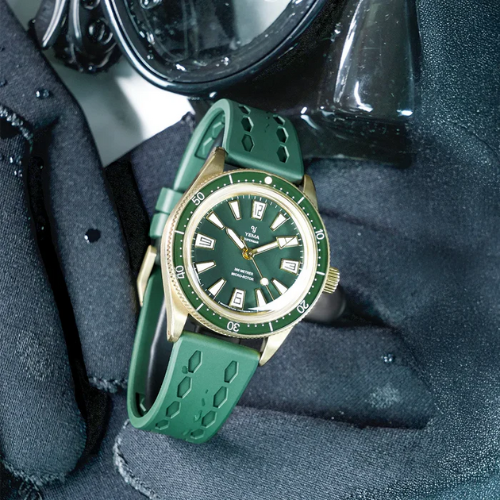 YEMA Skin Diver Slim CMM.20 Bronze Green 39mm | 12.26.20.34.ZN.U4