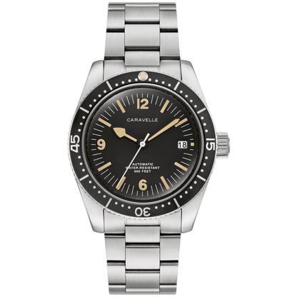 Caravelle Sea Hunter Automatic Stainless Steel with Black Dial | 43B175