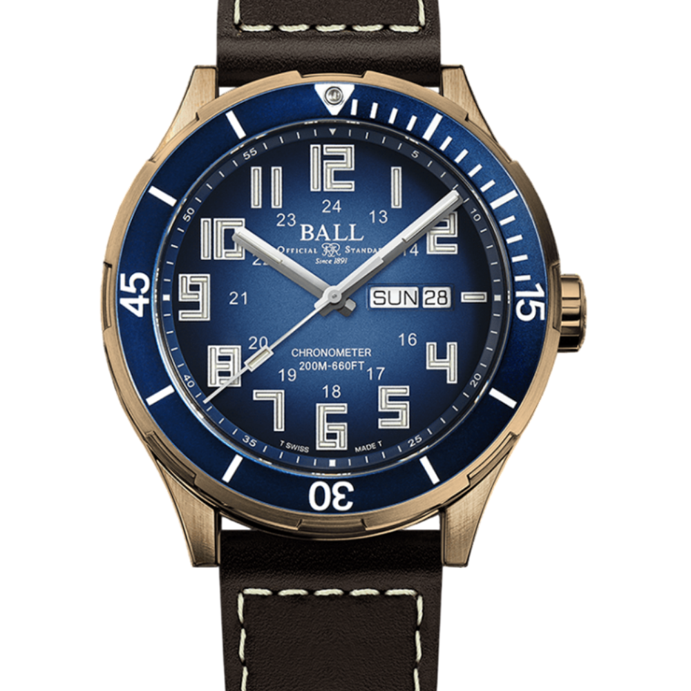 BALL Roadmaster StarLight Bronze Blue Dial 42mm | DM3070B-LC-BE