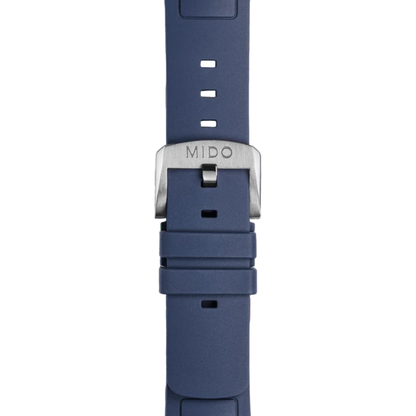 MIDO Multifort TV Big Date Blue Rubber Strap 22mm | M852.018.728