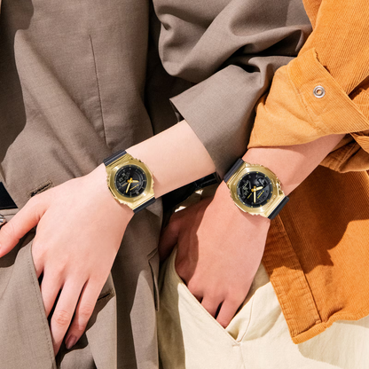 CASIO G-SHOCK ANALOG-DIGITAL 2100 Series Gold Case Black Dial | GM2100G-1A9