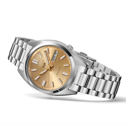 SEIKO 5 Sports Automatic "Gold Cufflinks" Dial Day-Date SNXS Series | SRPL59