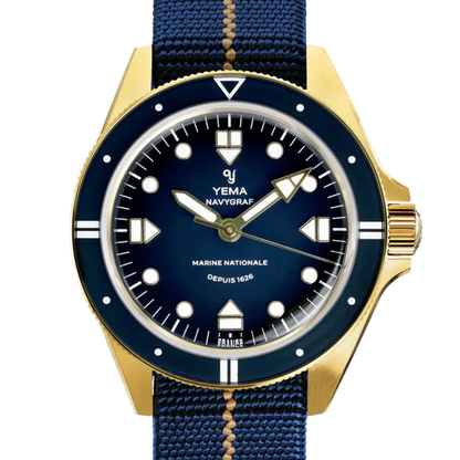 YEMA Navygraf Marine Nationale 400th Anniversary Edition 39mm | YMHF1591MN-GG