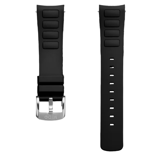 MIDO Multifort TV Big Date Black Rubber Strap 22mm | M852.018.741