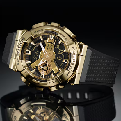 CASIO G-SHOCK ANALOG-DIGITAL GM-110 Series Gold/Black Dial | GM110G-1A9