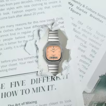 CASIO VINTAGE Quratz Pale Matte Orange Dial | AQ240E-4A