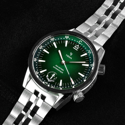 YEMA Navygraf PAN Charles de Gaulle Green Dial 38.5mm | YNAV25CDG-ZMS