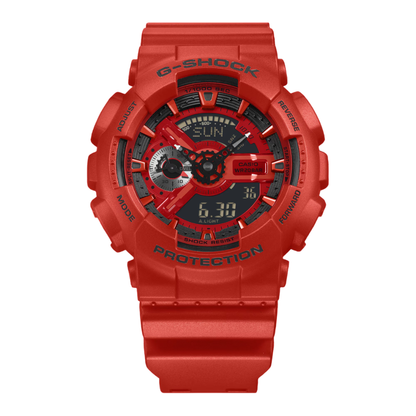 CASIO G-SHOCK ANALOG-DIGITAL 110 Series Red Resin Band | GA110RRB-4A