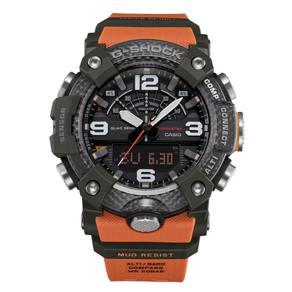 CASIO G-SHOCK Quad Sensor MASTER OF G-LAND Mudmaster Black/Orange | GGB100X-1A9