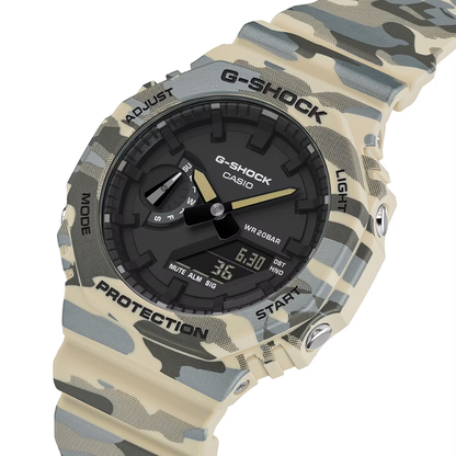 CASIO G-SHOCK ANALOG-DIGITAL 2100 Series Desert Camouflage | GA2100CM-5A