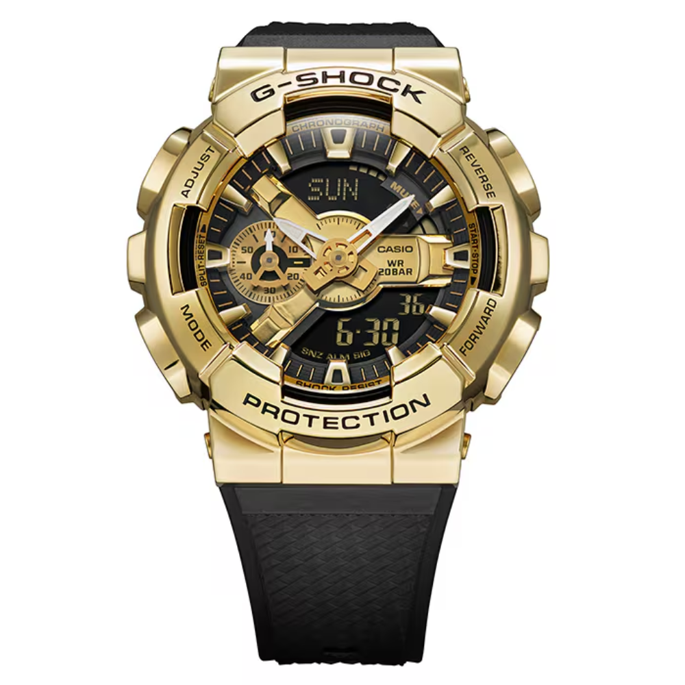 CASIO G-SHOCK ANALOG-DIGITAL GM-110 Series Gold/Black Dial | GM110G-1A9