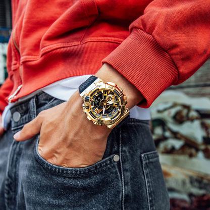 CASIO G-SHOCK ANALOG-DIGITAL GM-110 Series Gold/Black Dial | GM110G-1A9