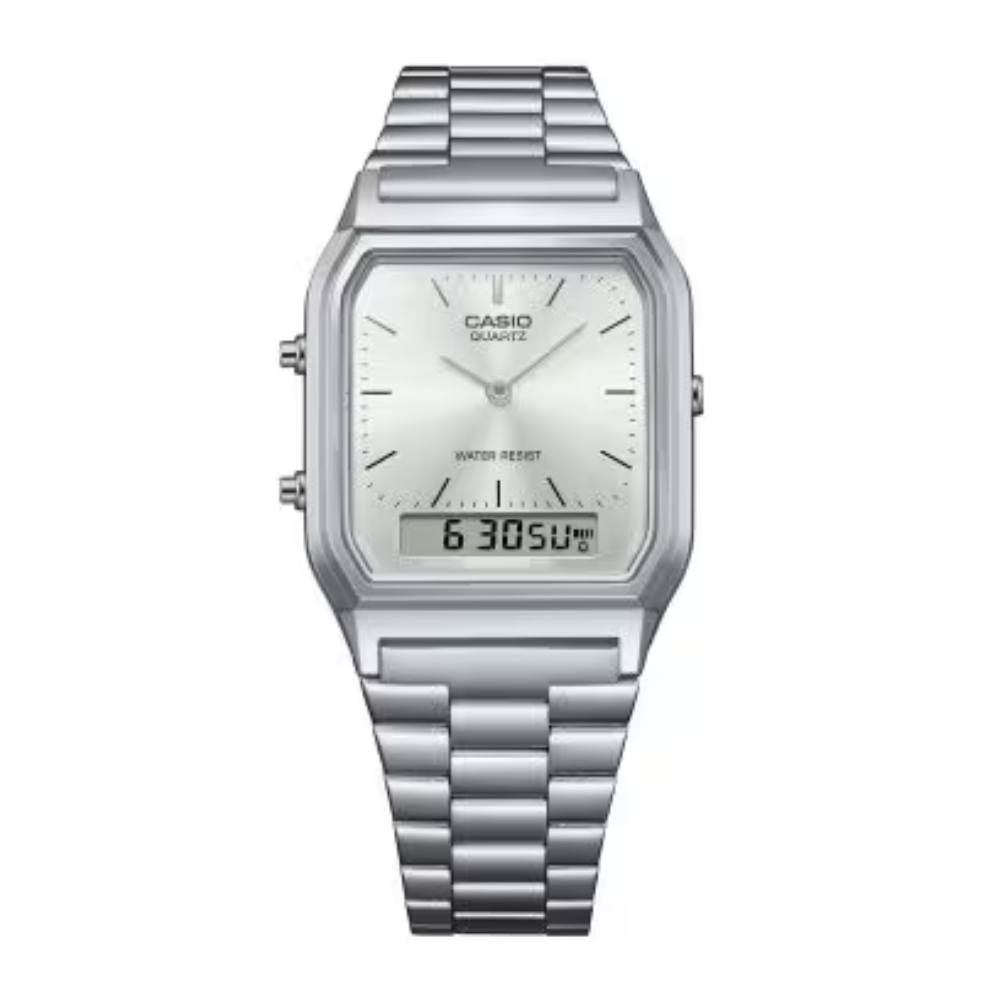 CASIO Quartz Vintage Silver-Tone Dial  | AQ230A-7AVT