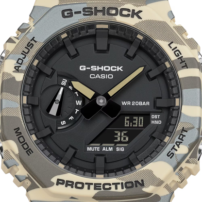 CASIO G-SHOCK ANALOG-DIGITAL 2100 Series Desert Camouflage | GA2100CM-5A