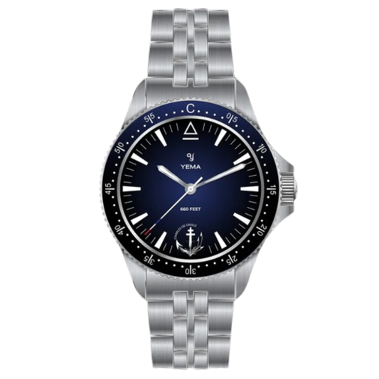 YEMA Navygraf PAN Charles de Gaulle Blue Dial 39mm | YMHF1590CDG-GM