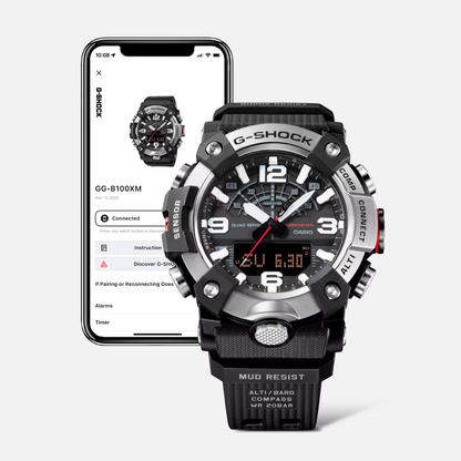 CASIO G-SHOCK Quad Sensor MASTER OF G-LAND Black and Metallic | GGB100XM-1A