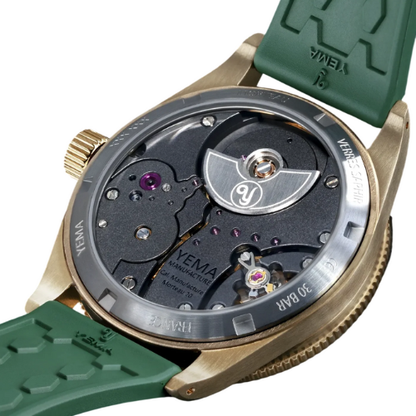 YEMA Skin Diver Slim CMM.20 Bronze Green 39mm | 12.26.20.34.ZN.U4
