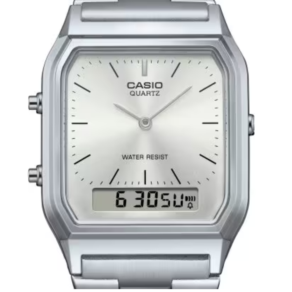 CASIO Quartz Vintage Silver-Tone Dial  | AQ230A-7AVT