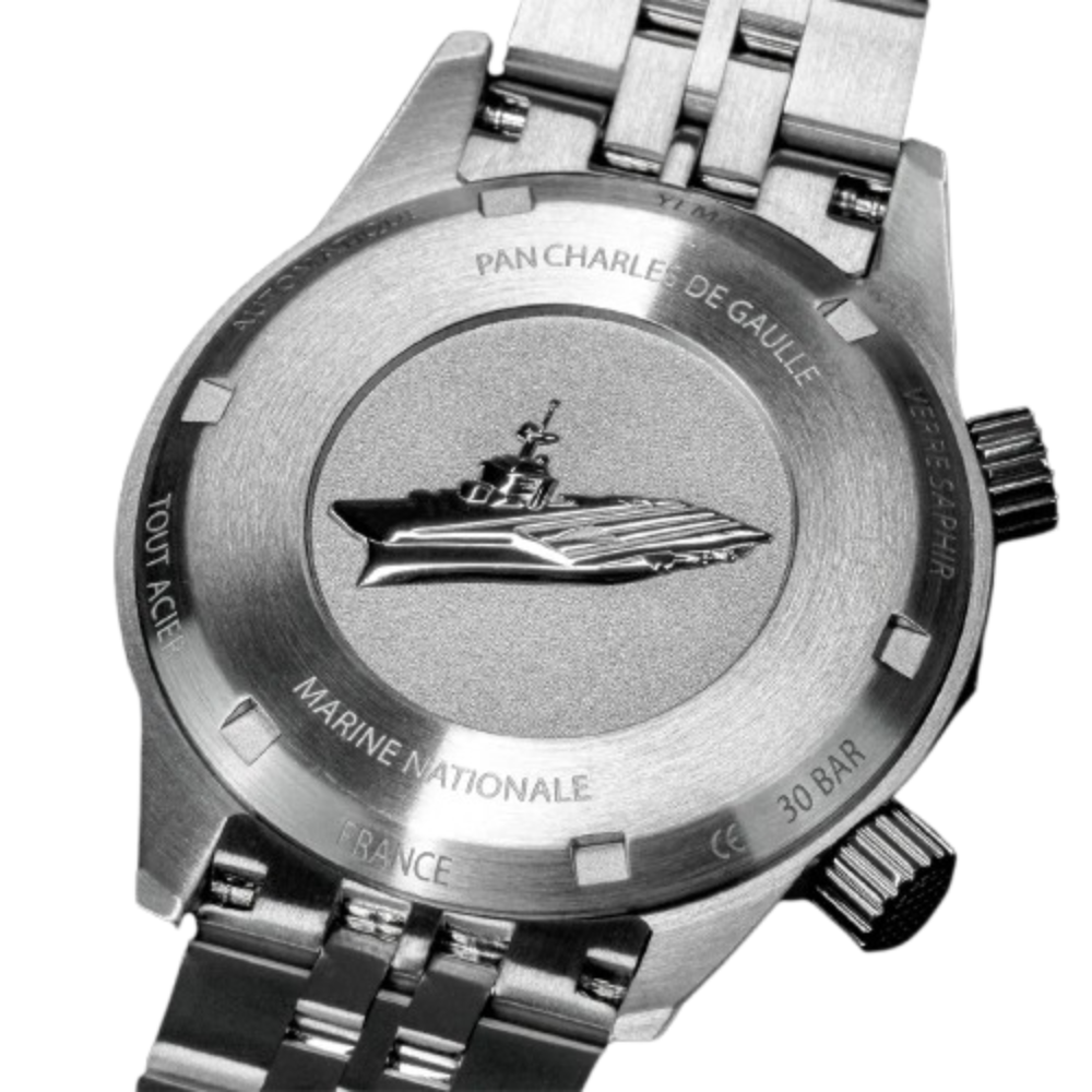 YEMA Navygraf PAN Charles de Gaulle Green Dial 38.5mm | YNAV25CDG-ZMS