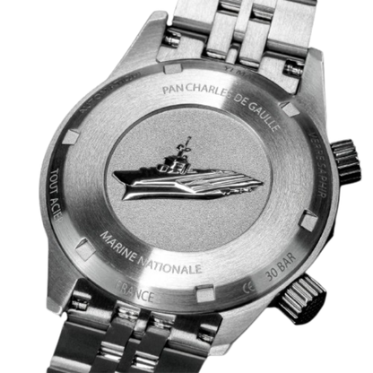 YEMA Navygraf PAN Charles de Gaulle Green Dial 38.5mm | YNAV25CDG-ZMS