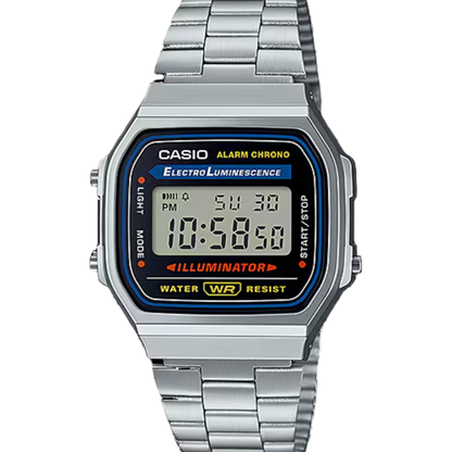 CASIO Vintage Black Digital Dial  | A168WA-1