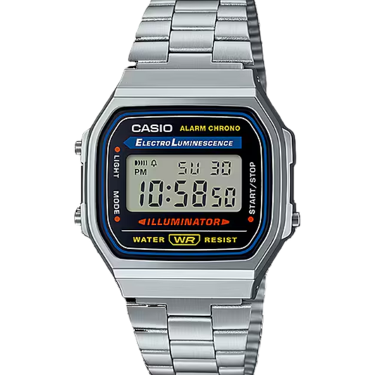 CASIO Vintage Black Digital Dial  | A168WA-1 WCR