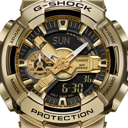 CASIO G-SHOCK ANALOG-DIGITAL GM-110 Series Gold/Black Dial | GM110G-1A9