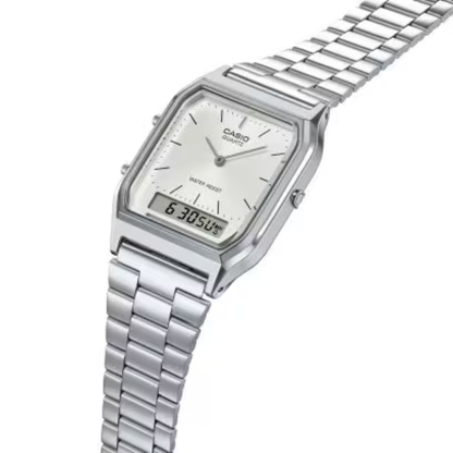 CASIO Quartz Vintage Silver-Tone Dial  | AQ230A-7AVT