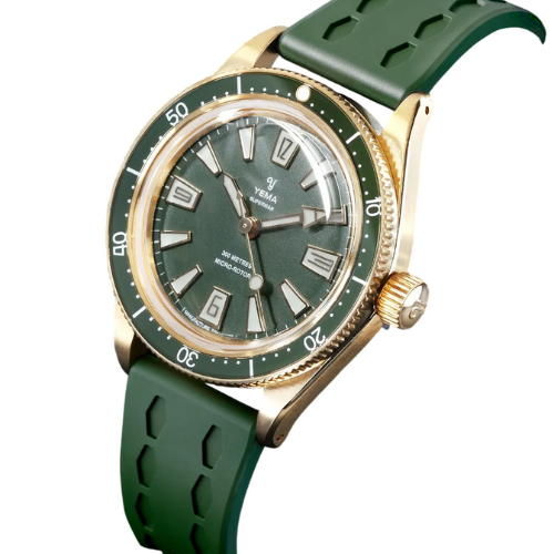 YEMA Skin Diver Slim CMM.20 Bronze Green 39mm | 12.26.20.34.ZN.U4