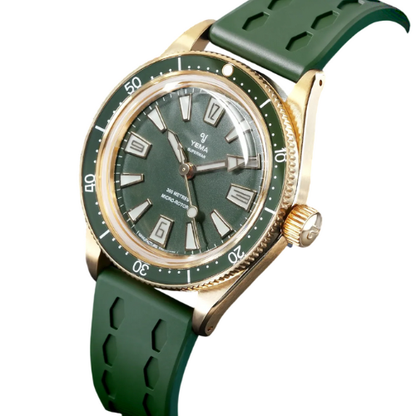 YEMA Skin Diver Slim CMM.20 Bronze Green 39mm | 12.26.20.34.ZN.U4