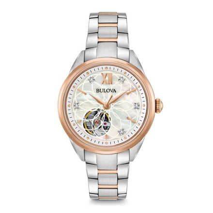 BULOVA Classic Sutton Exhibition Diamond Rose Gold Ladies | 98P170