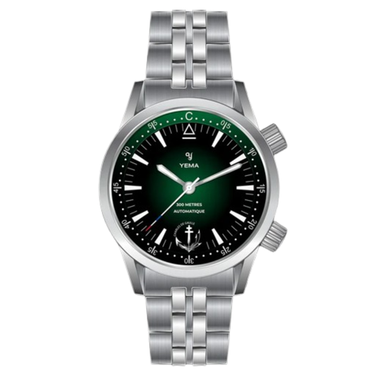 YEMA Navygraf PAN Charles de Gaulle Green Dial 38.5mm | YNAV25CDG-ZMS