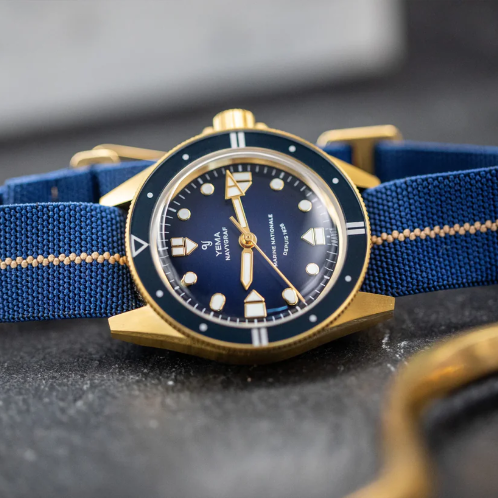YEMA Navygraf Marine Nationale 400th Anniversary Edition 39mm | YMHF1591MN-GG