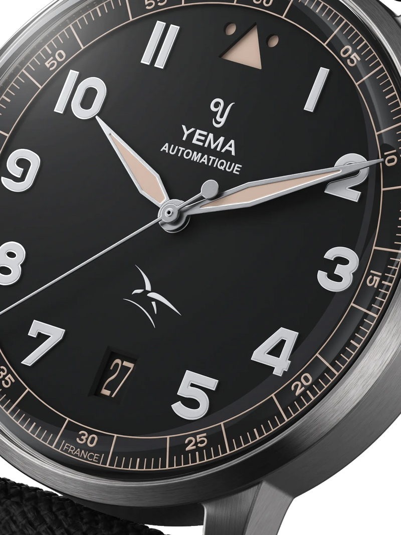 YEMA Flygraf Flieger French Air Force Black 40mm | YFLY24AA-AAS