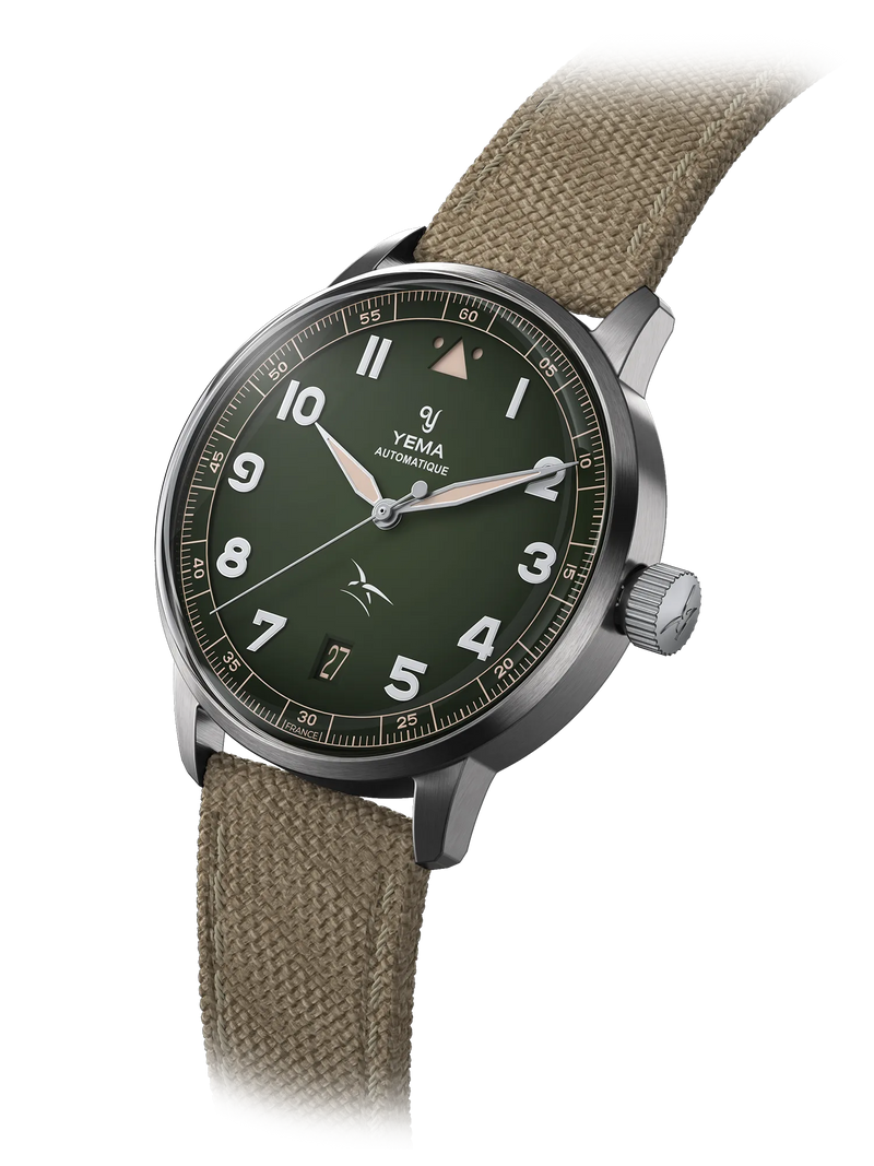 YEMA Flygraf Flieger French Air Force Green 40mm | YFLY24AA-ZES