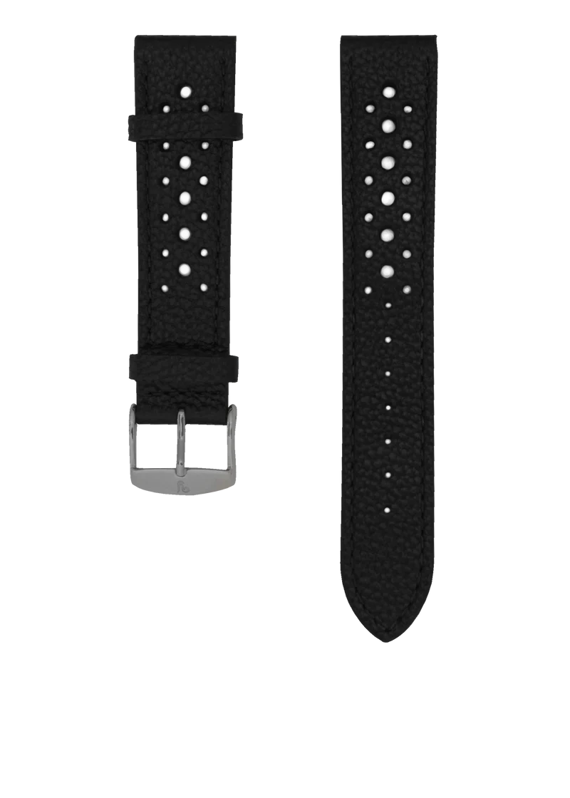 YEMA Rallye Leather Strap Black | SYA33-20-SS
