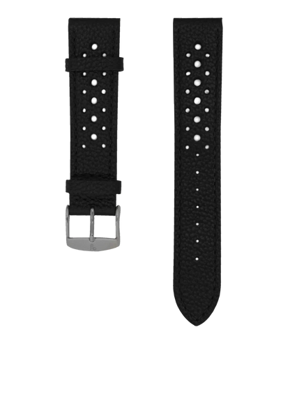 YEMA Rallye Leather Strap Black | SYA33-20-SS