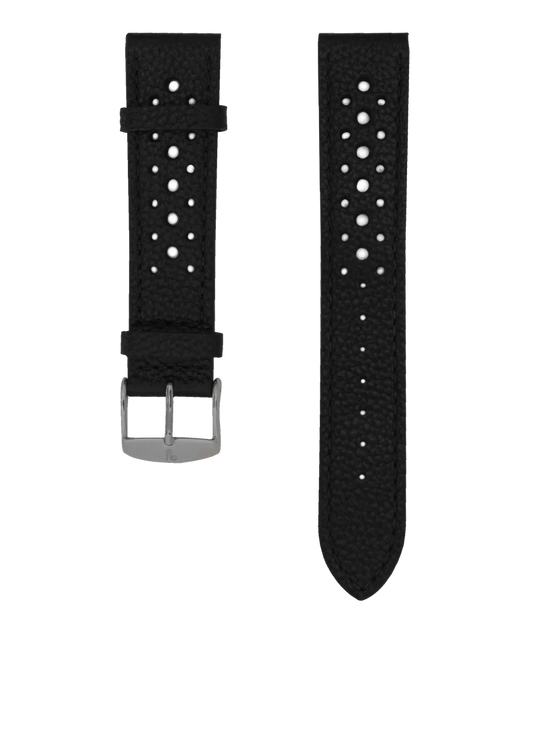 YEMA Rallye Leather Strap Black | SYA33-20-SS