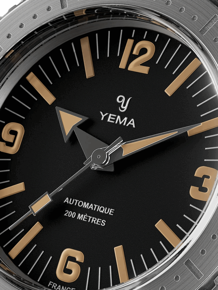 YEMA Diver Classic Dial Rubber Strap 39.5mm | YDIV25-ATPS