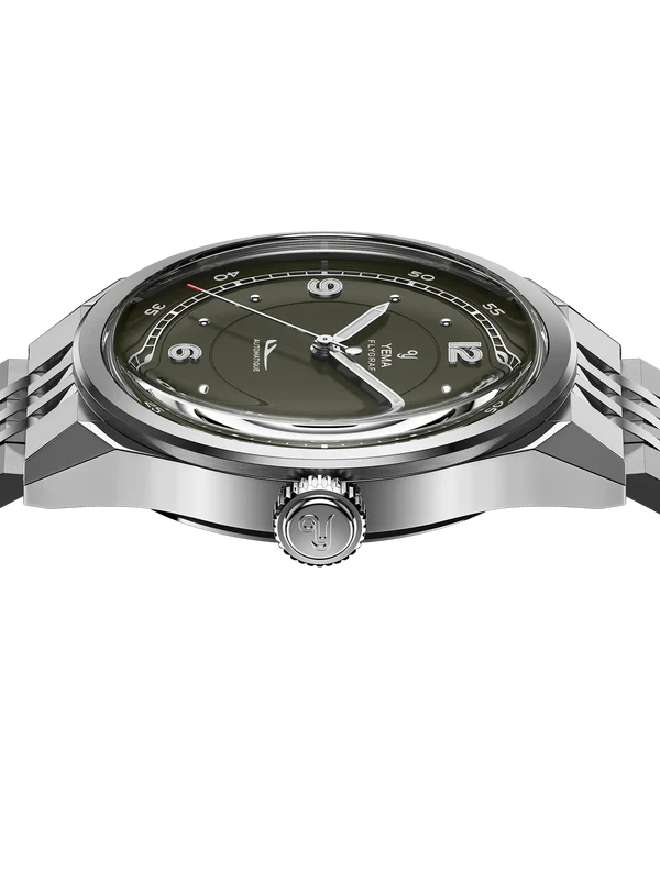 YEMA Flygraf Pilot Sector Dial Steel  Bracelet 38.5mm | YFLY25-ZMS