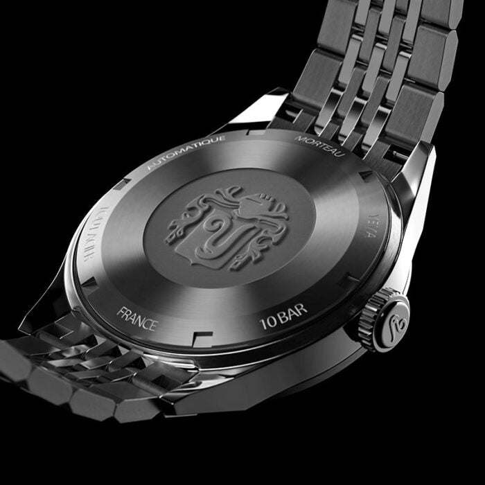 YEMA Flygraf Pilot Sector Dial Steel Bracelet Black 38.5mm | YFLY25-AMS