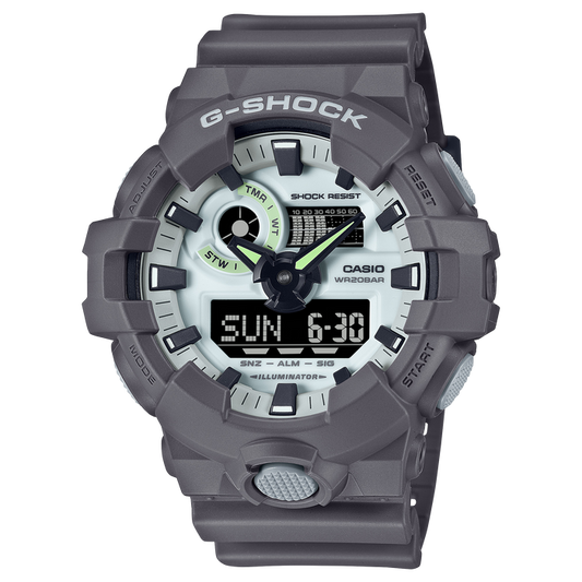 CASIO G-Stock Hidden Glow Analog - Digital Gray | GA700HD-8A