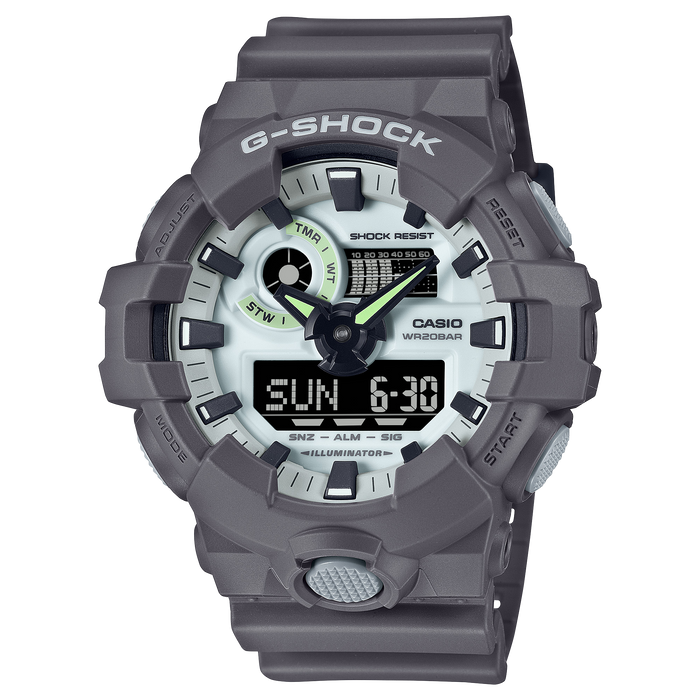CASIO G-Stock Hidden Glow Analog - Digital Grey | GA700HD-8A