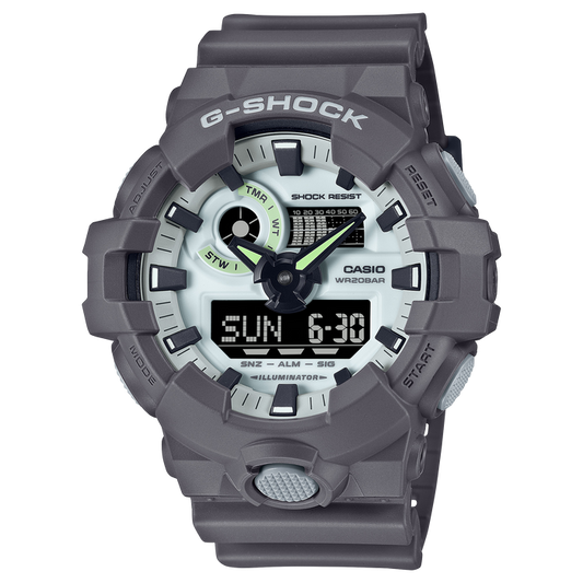 CASIO G-Stock Hidden Glow Analog - Digital Grey | GA700HD-8A
